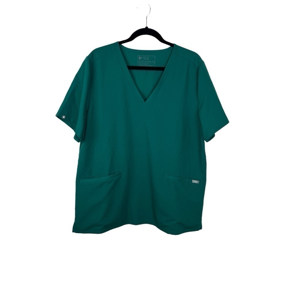 Figs Casma Green Scrub Top